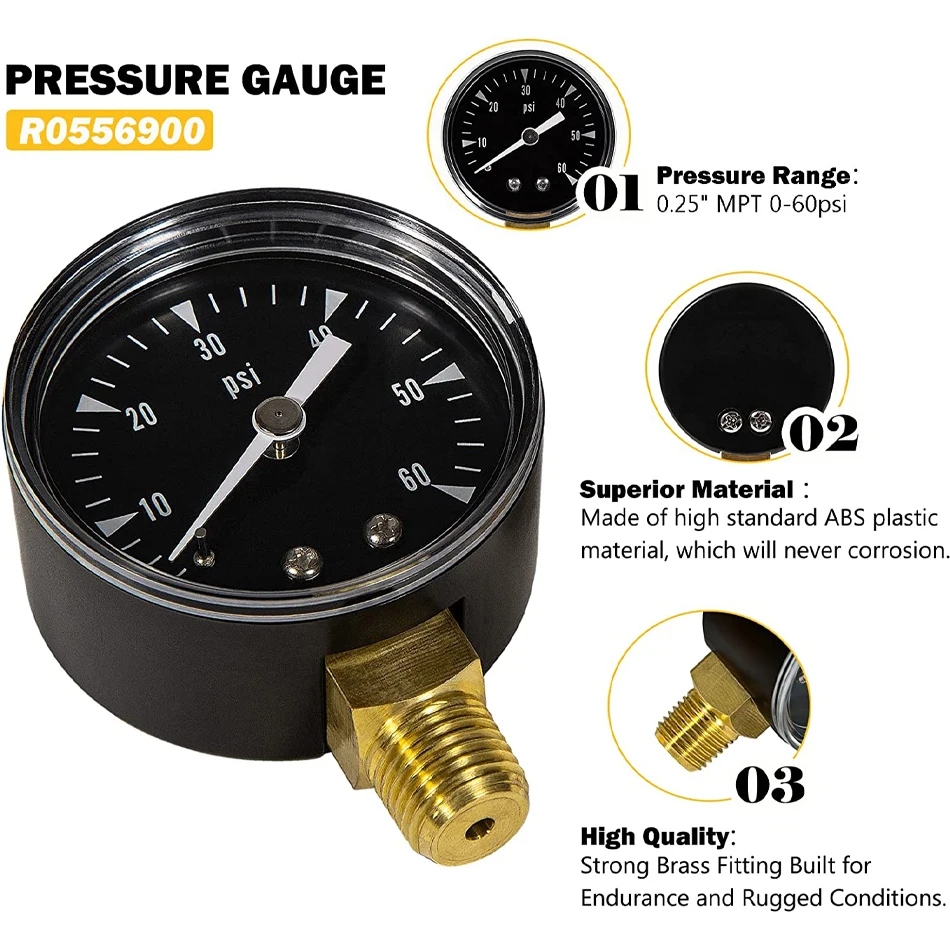 

Замена манометра R0556900 0,25 дюйма MPT 0-60psi, подходит для серии CS100, CS150, CS200, CS250 и CJ серии «знаки Зодиака»