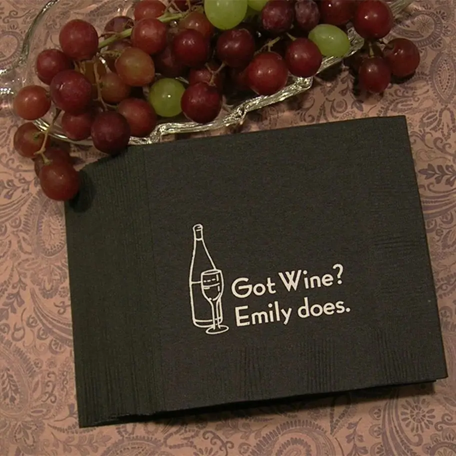

Got Wine cocktail napkins personalized bar napkins cocktail napkins wine napkins man cave napkins beverage and luncheon size