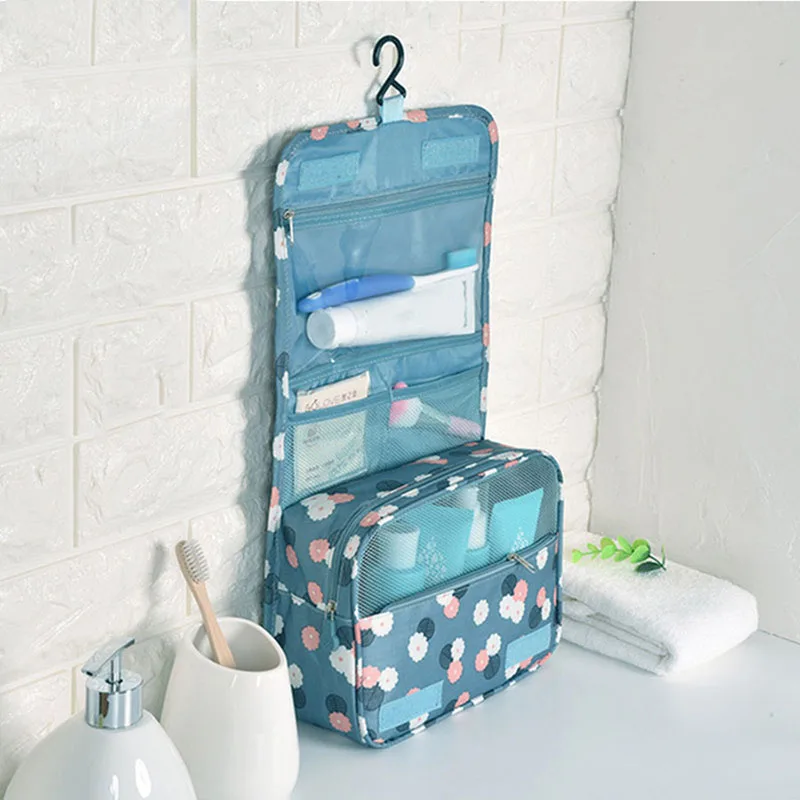 Cosmetic Bag Women Travel Pouch Waterproof Toiletries Beauty Organizer Ladies Bathroom Neceser Makeup Storage Bag With Hook Wash 6
