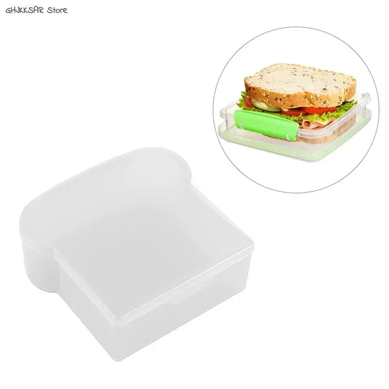 NOGIS 1 Pcs Toast Shape Food Storage Sandwich Containers 14 oz Sandwich Box  Reusable Sandwich Holder Kids or Adult Lunch Box for Bread Snack Meal Food  Prep Storage (Pink） 