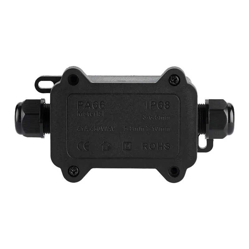 IP68 Waterproof Junction Box 2 Way Plastic Junction Box For Outdoor