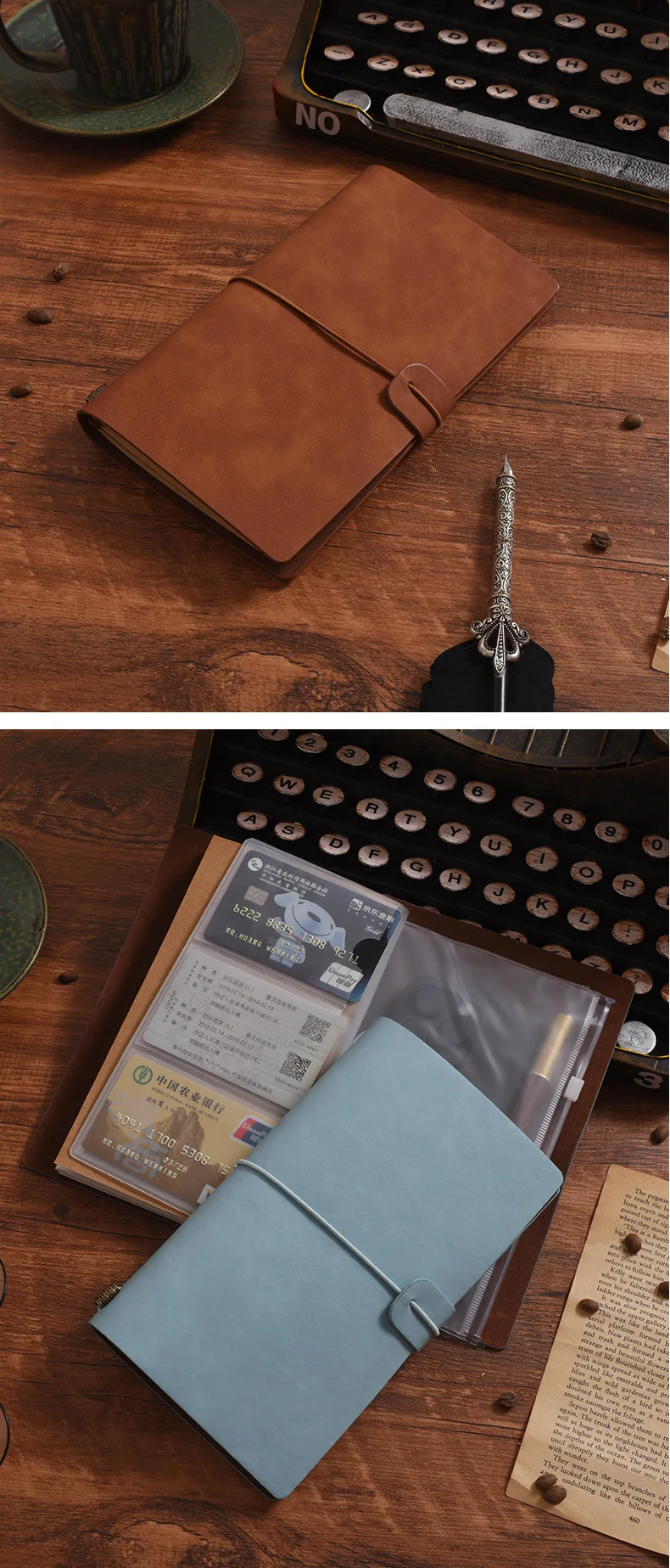 A6 Vintage Notebook PU Leather Blank Kraft Diary Note Book Journal Sketchbook Stationery School Office Supplies