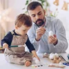 5 Strips 30 Pots Empty Paint Strips Paint Cup Pots, 10Ml/ 0.35Oz Mini Paint Pot Strips Clear Plastic Storage Containers 3