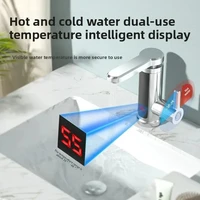 Chauffe-eau électrique instantané sans réservoir 220V, robinet mélangeur d'eau pour cuisine avec affichage numérique 2