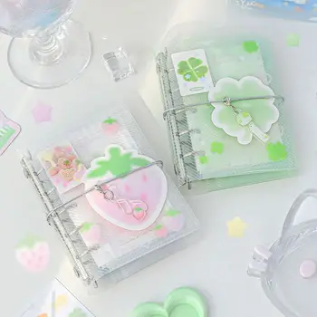 Quaderno a fogli mobili per cartoni animati di cancelleria Mini raccoglitore per libri con conti a mano in twill Libro a mano portatile per la scuola
