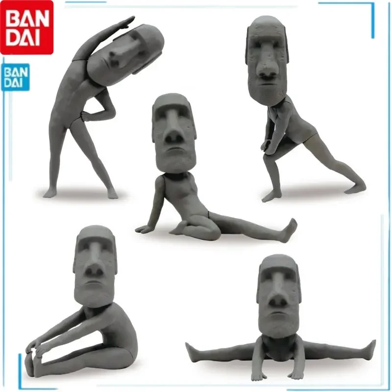 

Moai In Stretching Exercises Stretching Funny Stone Statue The Easter Island Stone Statues Desktop Ornaments Different Styles