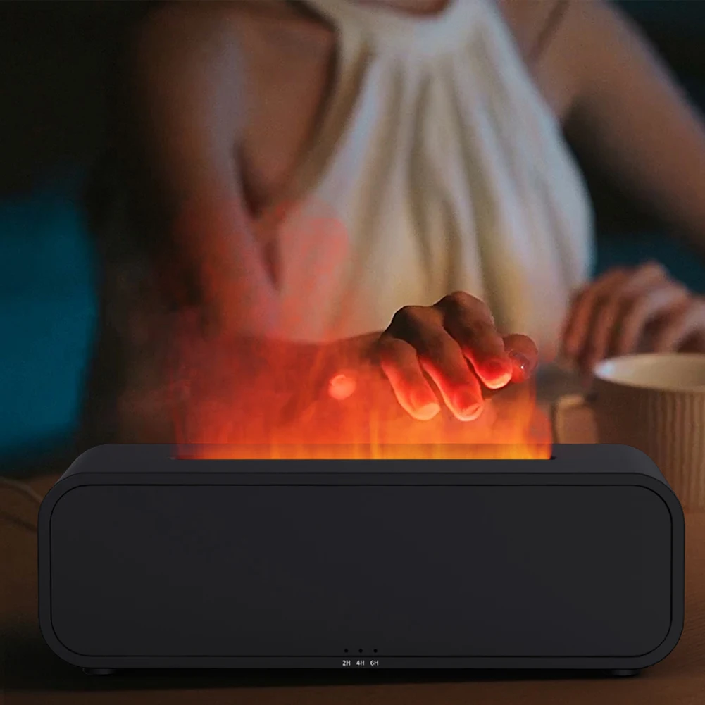Colorful Flame Essential Oil Diffuser Rainbow Flame Air Humidifier Cool Mist Humidifier for Bedroom Home Office Yoga Meditation