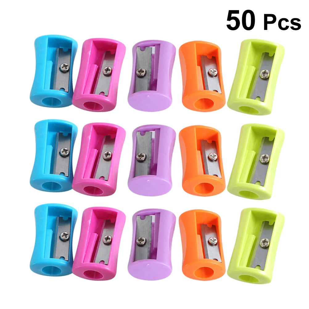 50pcs Creative Waist Design Sharpener Pencil Sharpener Handheld Sharpener Students Stationery Supplies for Kids Children