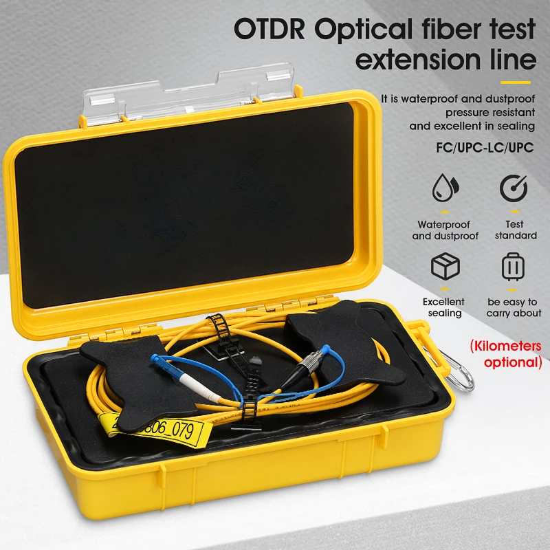 OTDR Optical Fiber Tester FC/UPC-LC/UPC Test Extension Cable Fiber Optic Jumper Box 500M 1000M 2000M otdr fiber optic tester mt 6510 opm ols vfl cctv tester 8mp tvi cvi ahd 4k ip camera test poe rj45 cable tdr test hdmi vga in