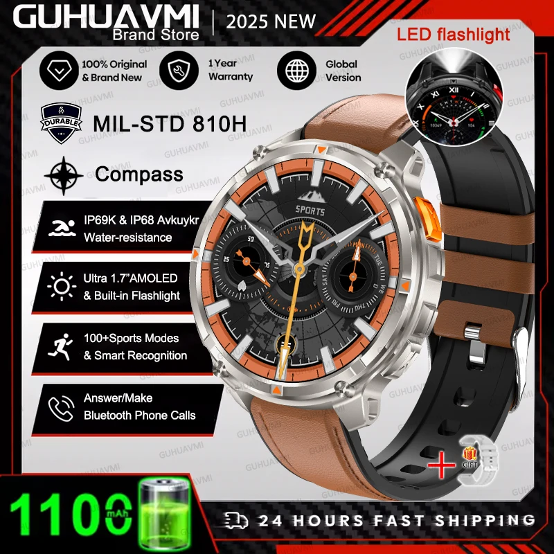 ตัวเลือกสินค้า สมาร์ทวอทช์ GPS กันน้ำ 10ATM สำหรับผู้ชาย
