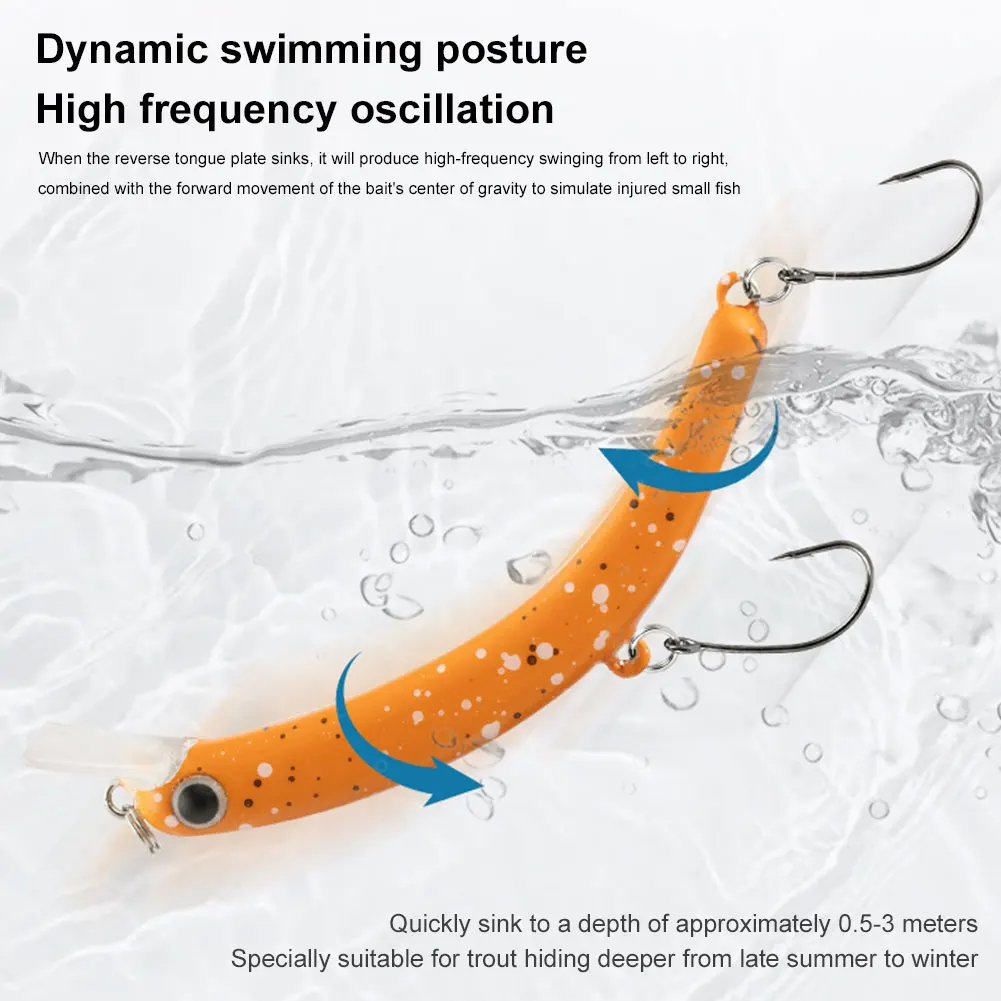 Trout Wobbler Fishing Lure 4g 63mm Artificial Hard Bait Fishing Accessories