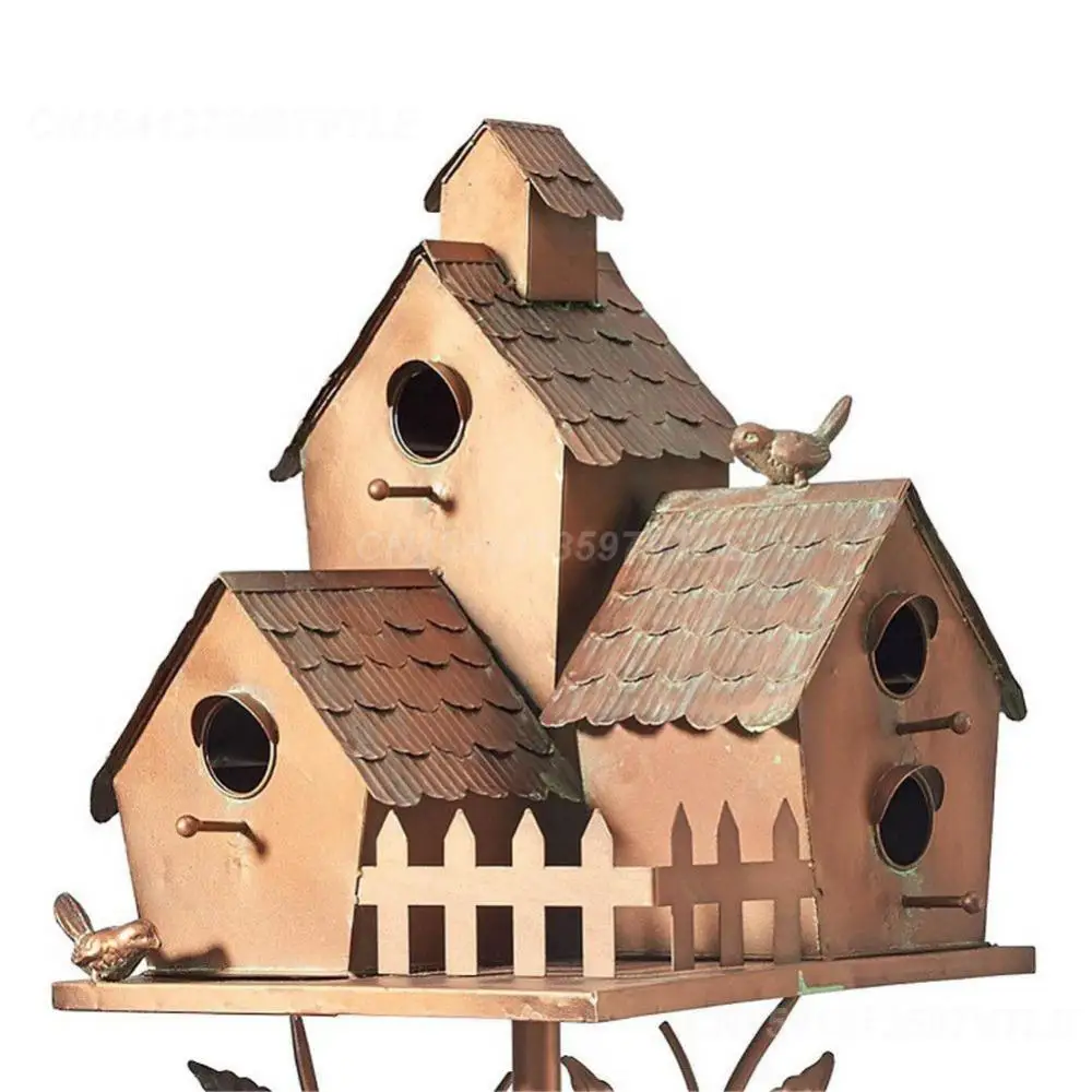 Title 6, Metal Birdhouse Durable Exquisite Bird Feeder G...