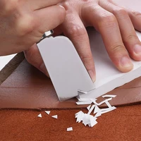 1PC Stainless Steel Leather Cutting Knife with Wooden Handle DIY Leather Craft Tool for Precise Leather Cutting and Trimming 3