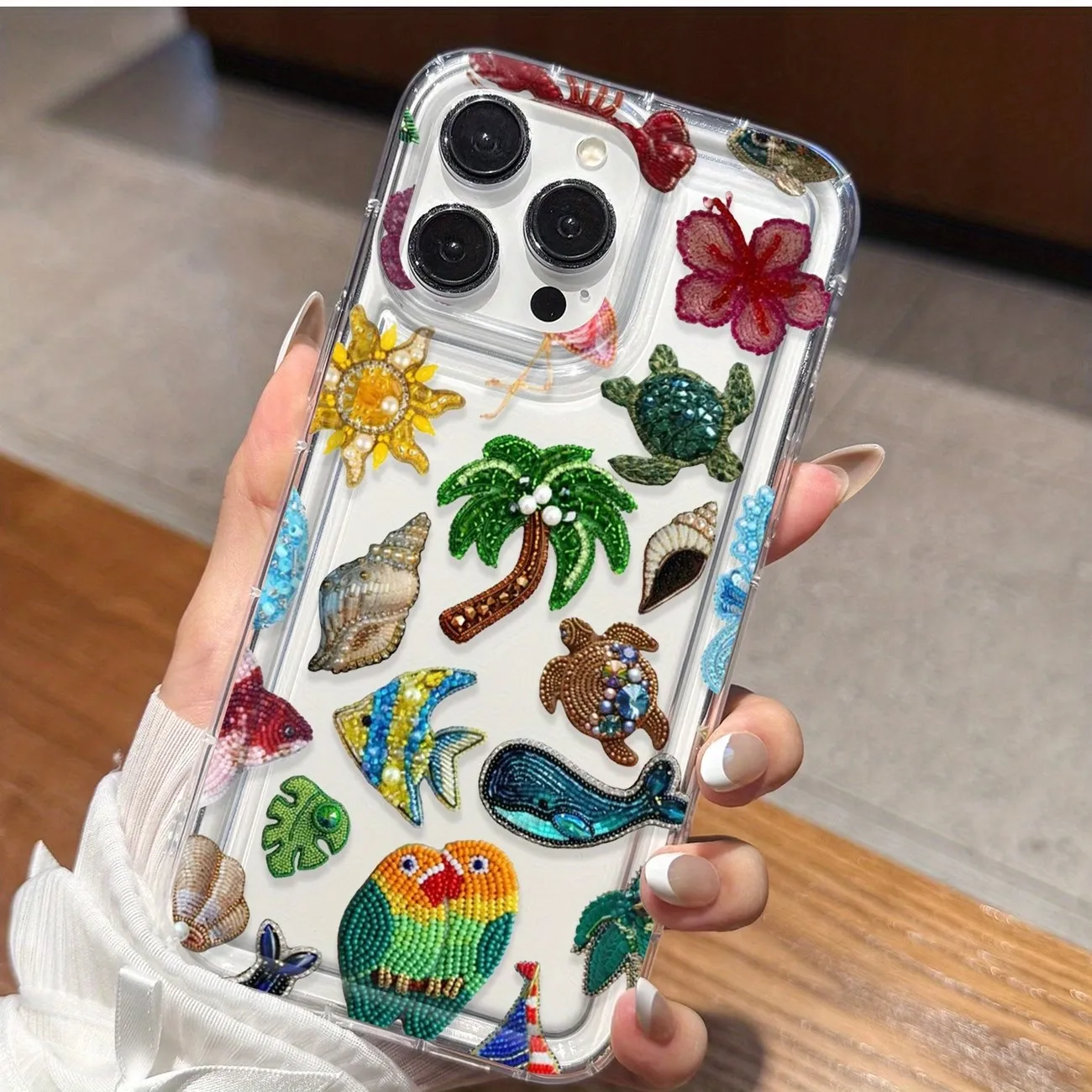 Summer Ocean Style Handmade Beaded Phone Case Cover