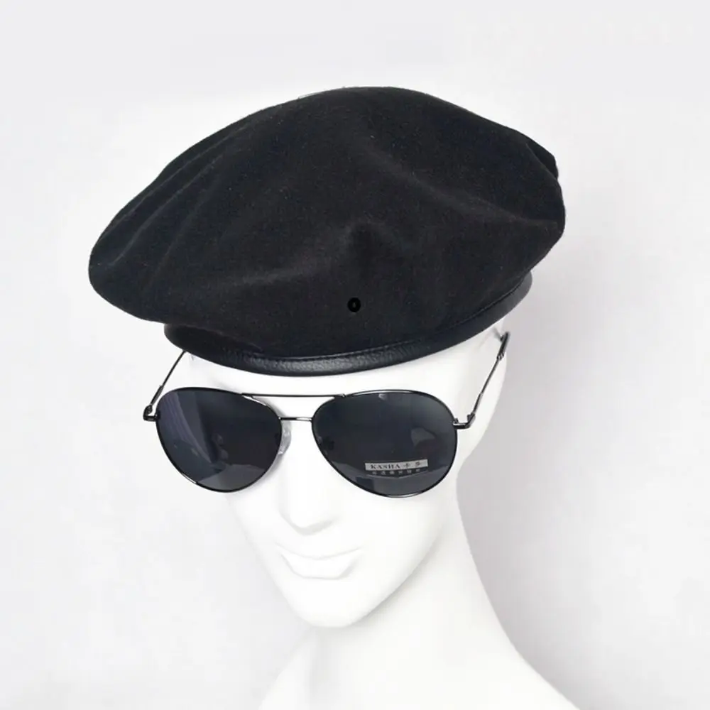 Unisex Verstellbare Baskenmütze Einfarbig für Cosplay Uniform Kappe Lässige Erwachsenen-Malermütze Sicherheitsmütze – Detail 10