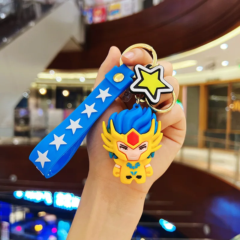 Disney Cartoon Anime Saint Seiya Pendant Keychain Car Key Chain