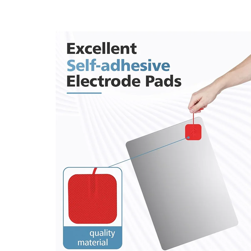 Elektrodenpads TENS-Einheit Ersatzpads Wiederverwendbare latexfreie Elektrodenpads Rot-AT64 – Detail 3