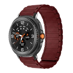 Magnetic Silicone Sport Band - Watch 8 8 classic (Wine Red Black)