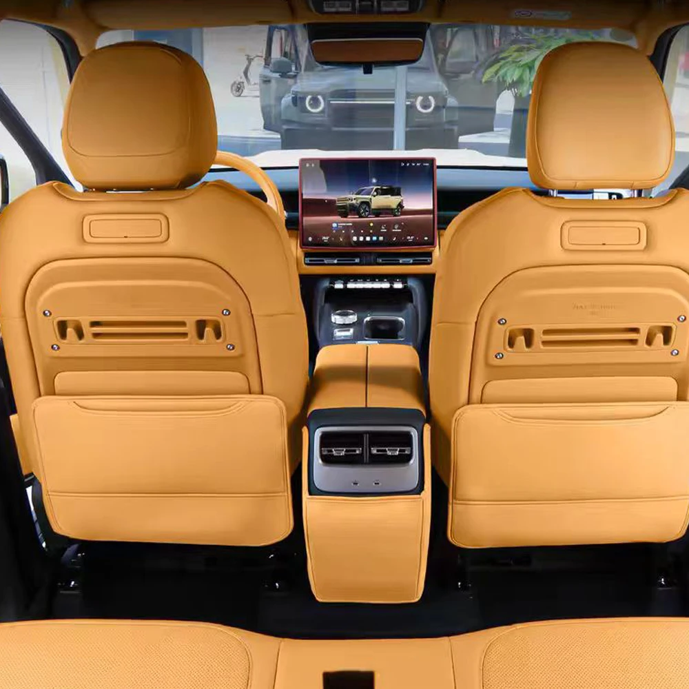 자동차 2피스 다기능 보관함 시트 안티 킥 패드 후면 보관 가방 26 Chery iCAR V27 내부 보호에 적합