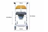 Patient Transfer Commode Chair Home Care Stool with Toilet Medical Transfer Adjustable Lift 6