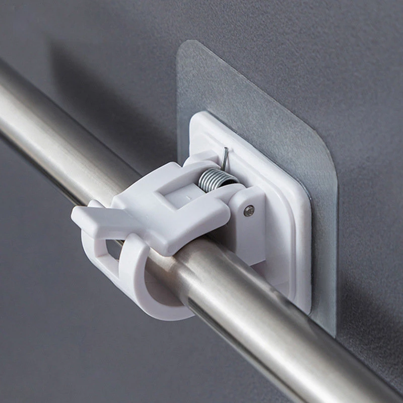 

10pcs Non Marking Curtain Rod Hook Curtain Rod Bracket Towel Rod Hook Curtain Rod Fixing Clip
