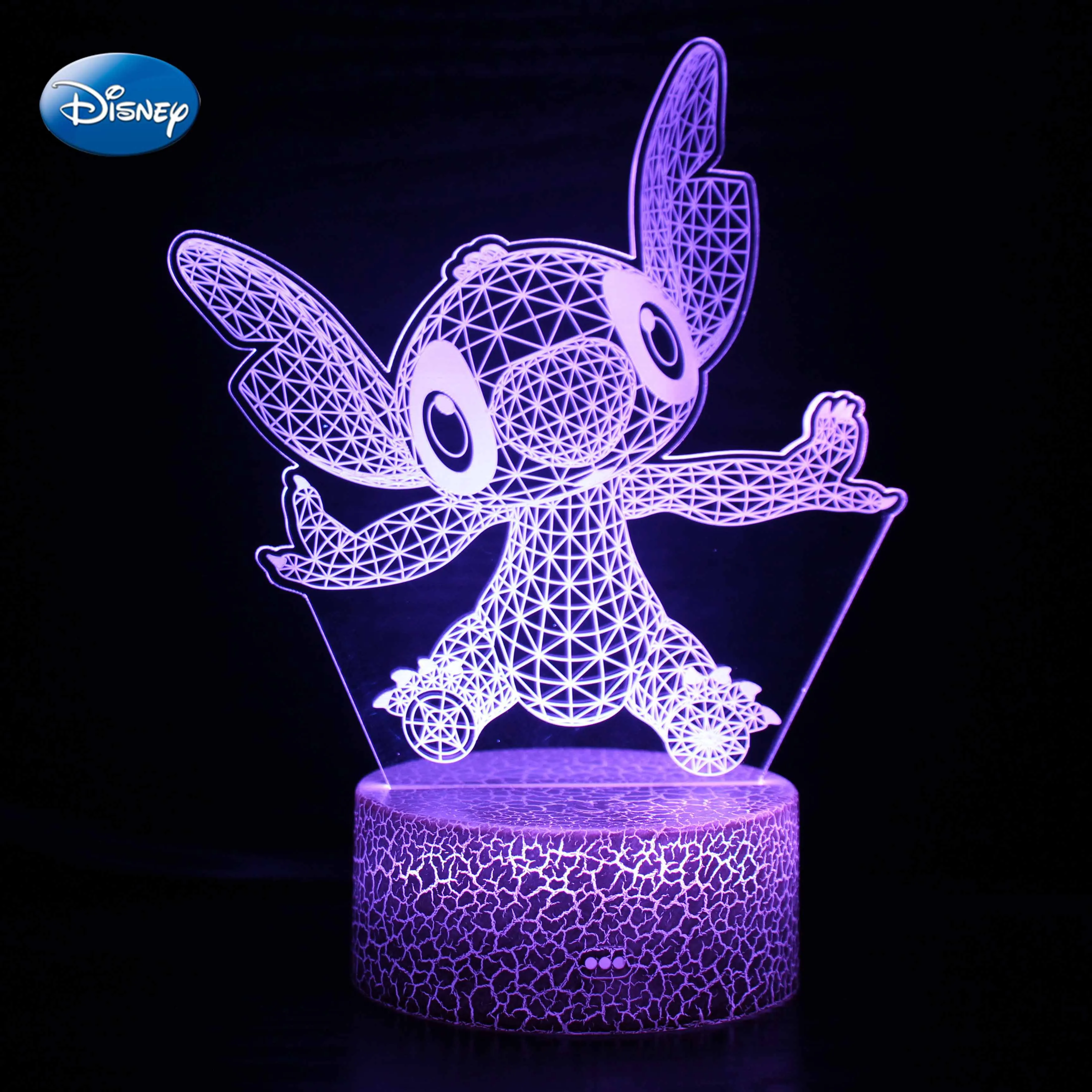 Stitch Lampe, 3D LED veilleuse, anime Stitch 16 couleurs lampe de