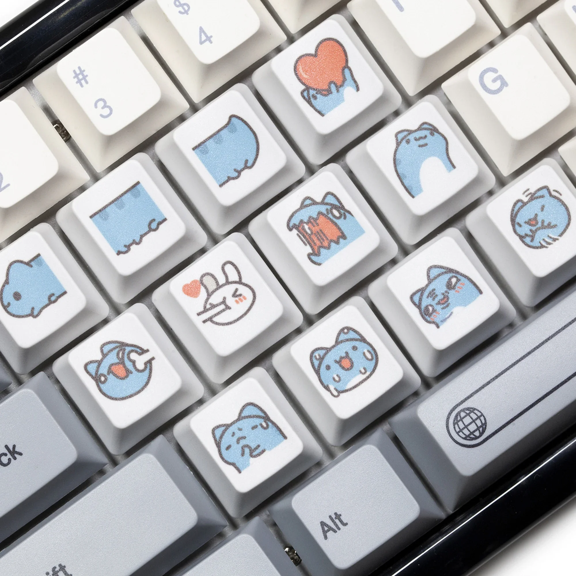 Cute Little Puppy Keycap Kitty Meme Keycap Dye Subbed Keycaps For Mx S Gaming Mechanical Keyboards