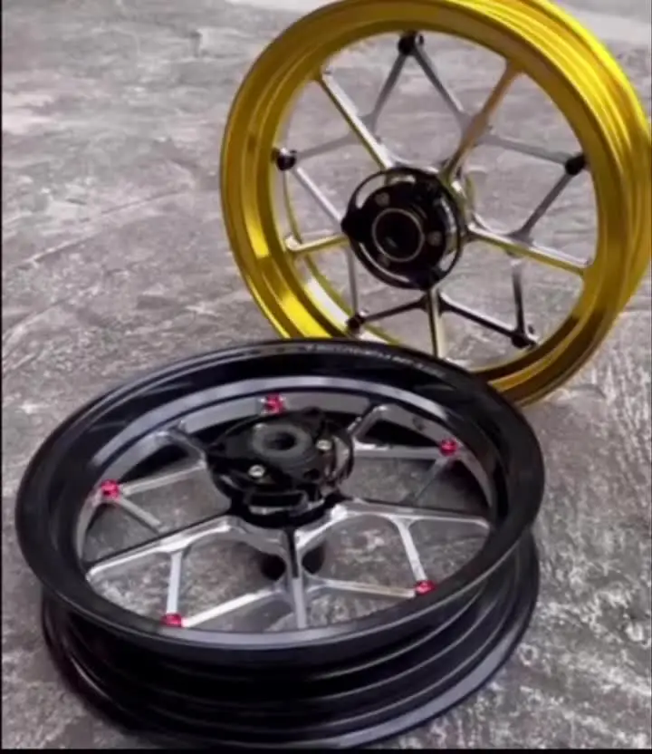 Модифицированное колесо мотоцикла 12*2 5 дюйма алюминиевые передние колеса с ЧПУ