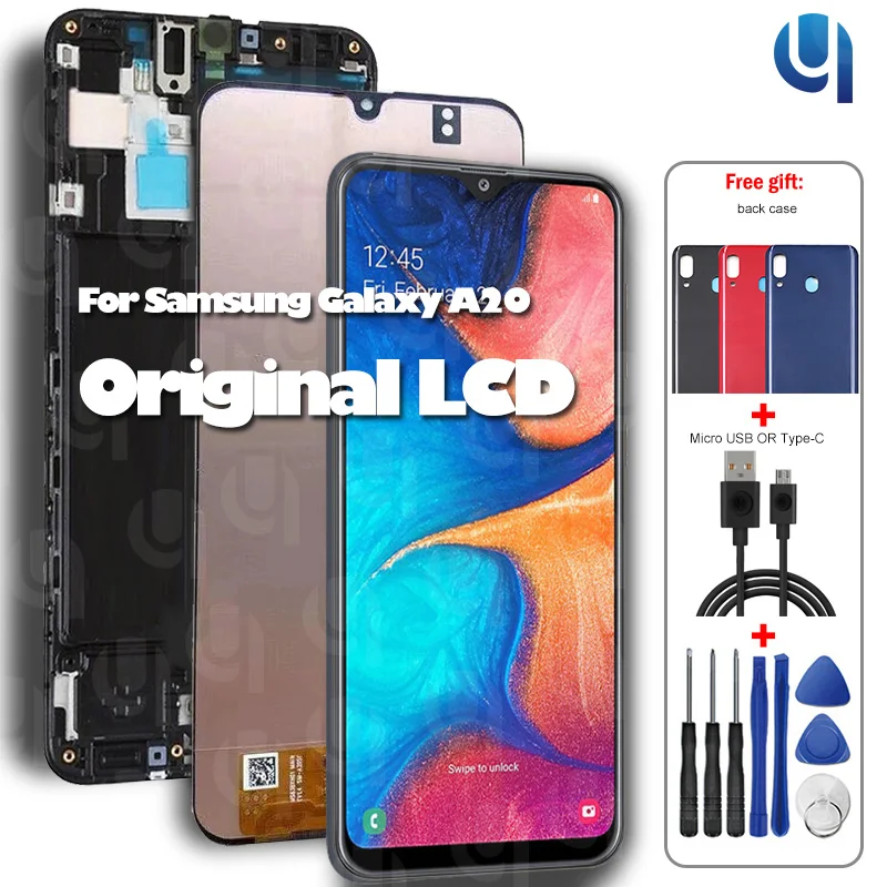 

Original Display For Samsung Galaxy A205 A20 LCD Display Touch Screen Digitizer Assembly Replace For Samsung Galaxi A20 LCD