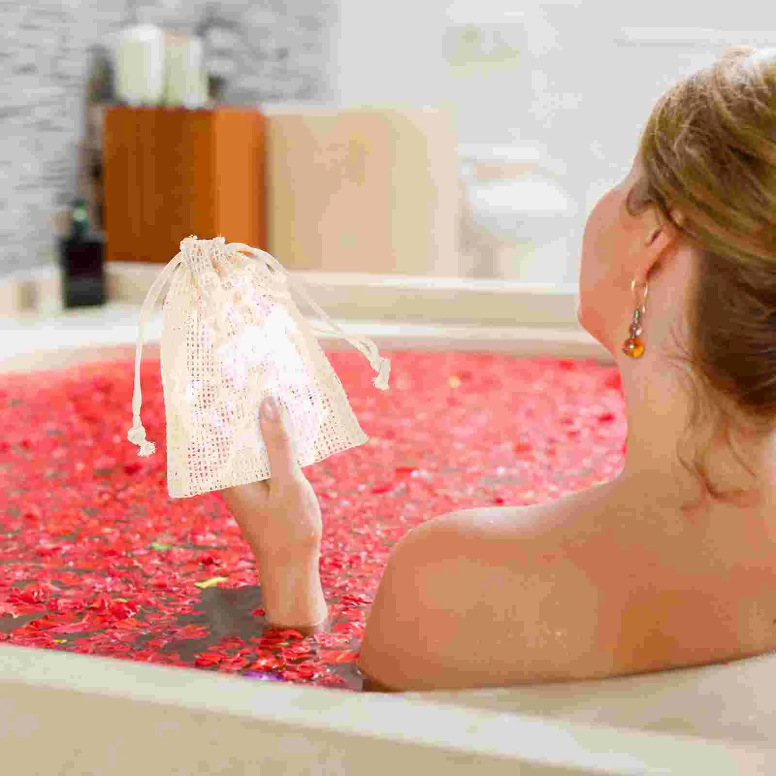 Sisal Soap Pouch Sisal Soap Saver Bathing Accessories Mesh Soap Saver Mesh Soap Bag Sisal Pouch