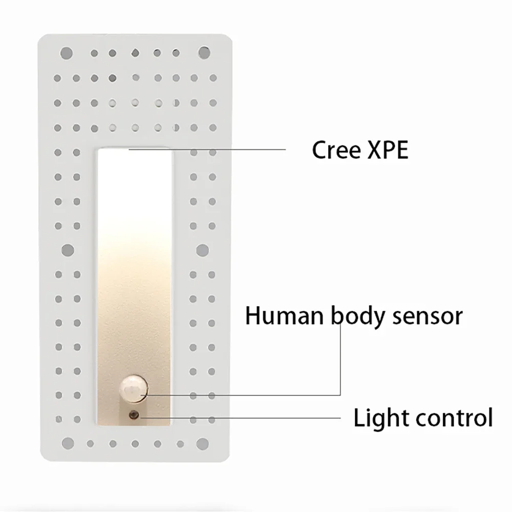 매립형 LED 계단 조명 벽 스콘스 조명, 계단 통로 램프, 알루미늄 지하실 통로 풋라이트, 85-265V