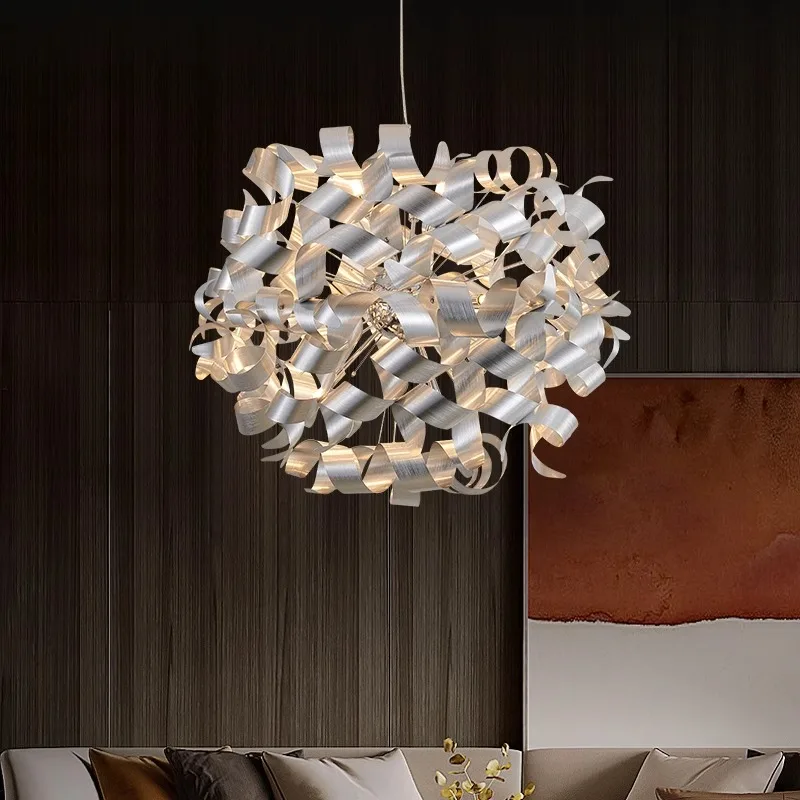 

AiPaiTe, современная металлическая текстура, искусственная подвеска, люстра для гостиной, столовой, спальни, роскошная Цветочная люстра