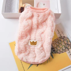Warm Fleece Pet Sweatshirt in Soft Cozy Fabric - M (Pink)