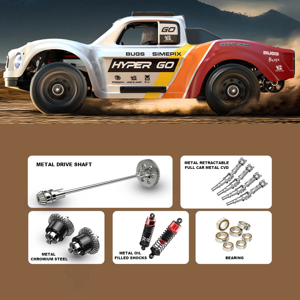Mjx Hyper Go 14211 Brushless Rc Car 1/14 4WD High Speed Off-road