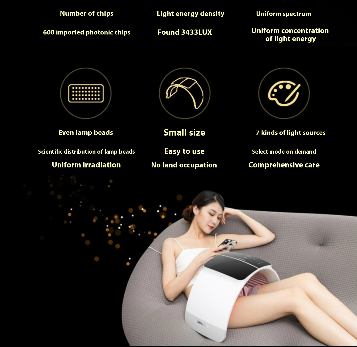 Pdt Led Light Therapy Device &ndash; Acne Removal Sensitive Skin Repair Whitening Photon Rejuvenation Red and Bluelight Therapy Device