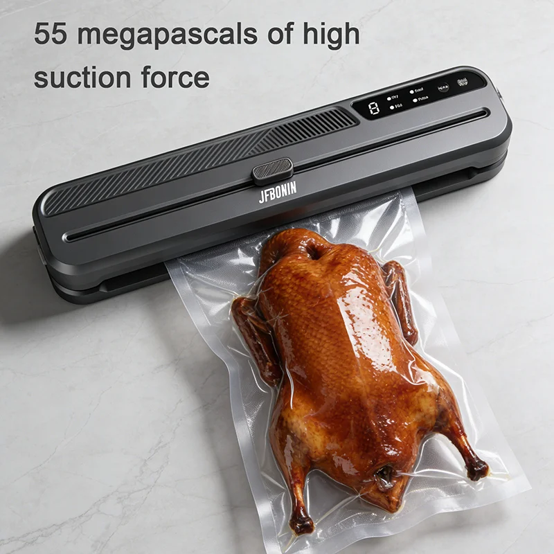JFBONIN Electric Vacuum Sealer with Built-in Cutter Knife for Dry And Wet Food Kitchen Food Storage Packaging Sealer 4