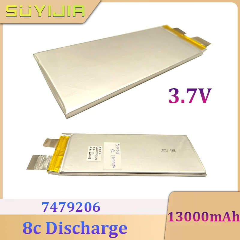 

7479206 3.7V13Ah High Rate Discharge 8C 96A Polymer Lithium Battery Suitable for Scooter Model Drone Car Ignition Model Airplane