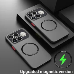 Stylish Semi - Transparent Matte Phone Case with Magnetic Charging and Anti - Drop Protection for Poco F8 ultra (Black)