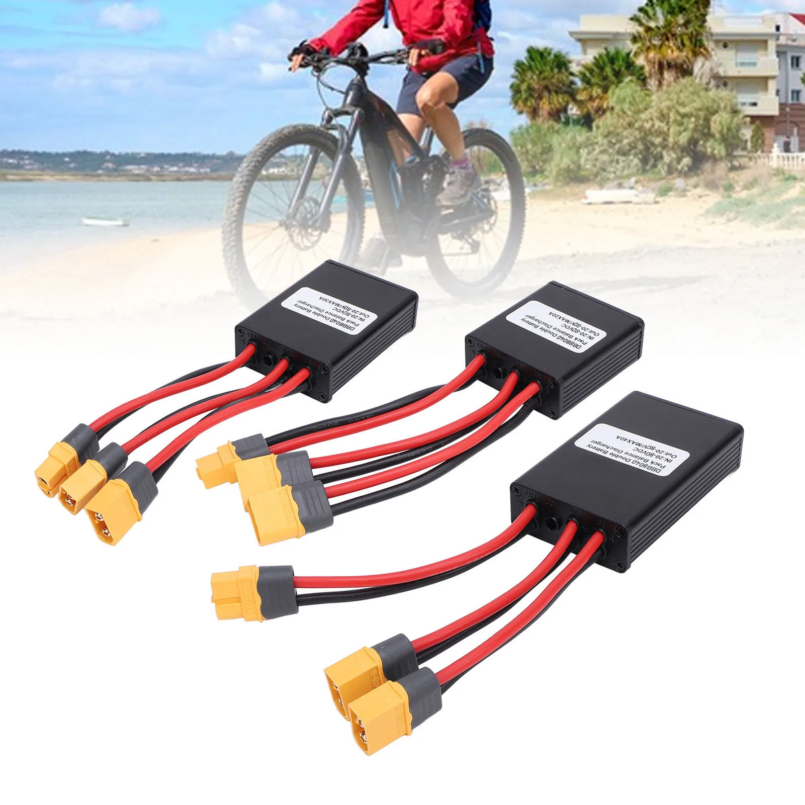 이중 배터리 방전 변환기 XT60 인터페이스 DC20-72V 출력 250-3000W 모..