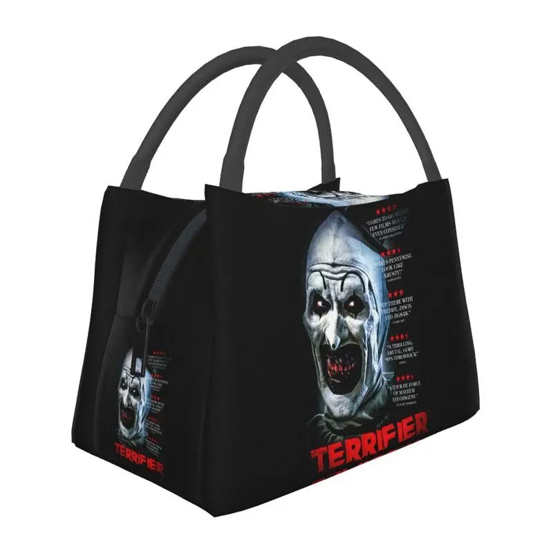 

Halloween Horror Movie Terrifier Insulated Lunch Bags for Work Office Resuable Cooler Thermal Lunch Box Women