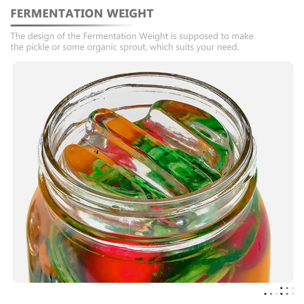 Fermenting Glass Jars Mason Jar Weights Fermenting Wide Mouth Glass Stone Fermentation Kitchen Food Storage Accessories