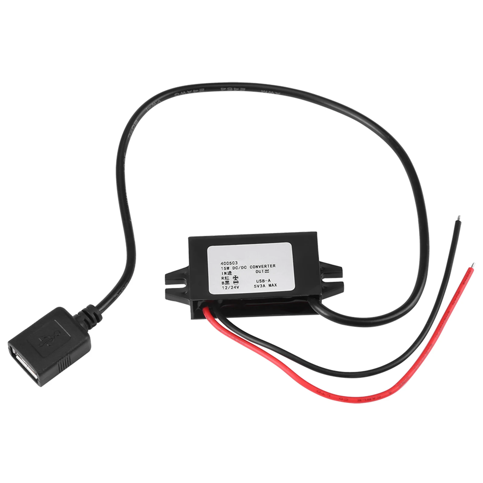 DC-DC Converter Regulator 12V/24V to USB 5V 3A voltage converter