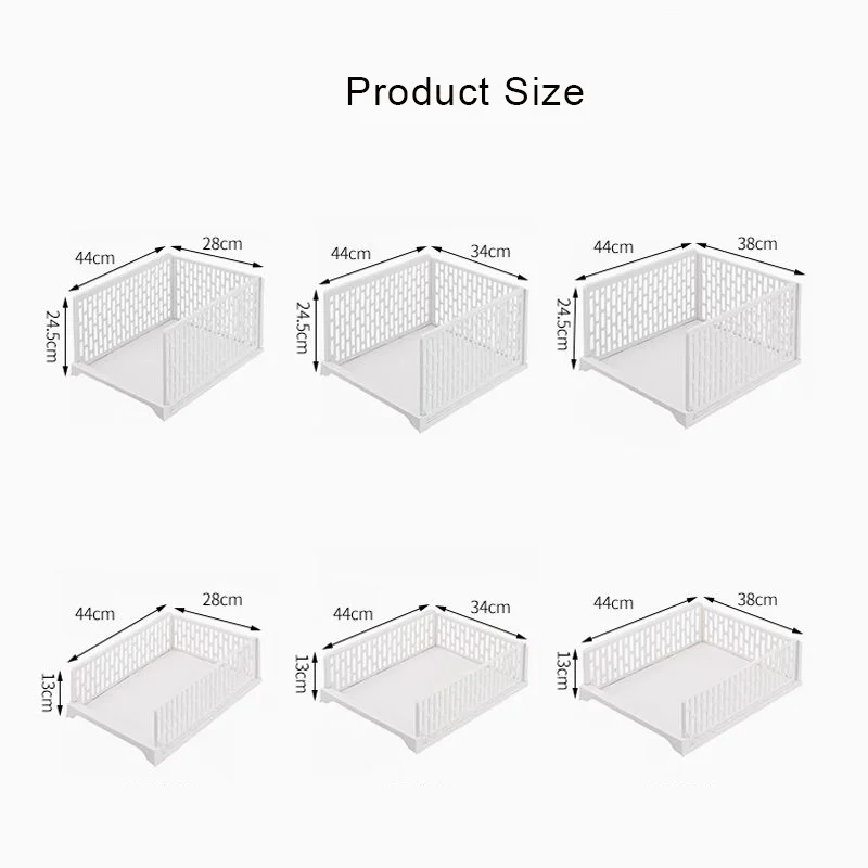 Stackable Wardrobe Drawer Cabinet Organizer Drawer Clothes Closet Storage Box Shelves Plastic Layered Partitions Storage Rack