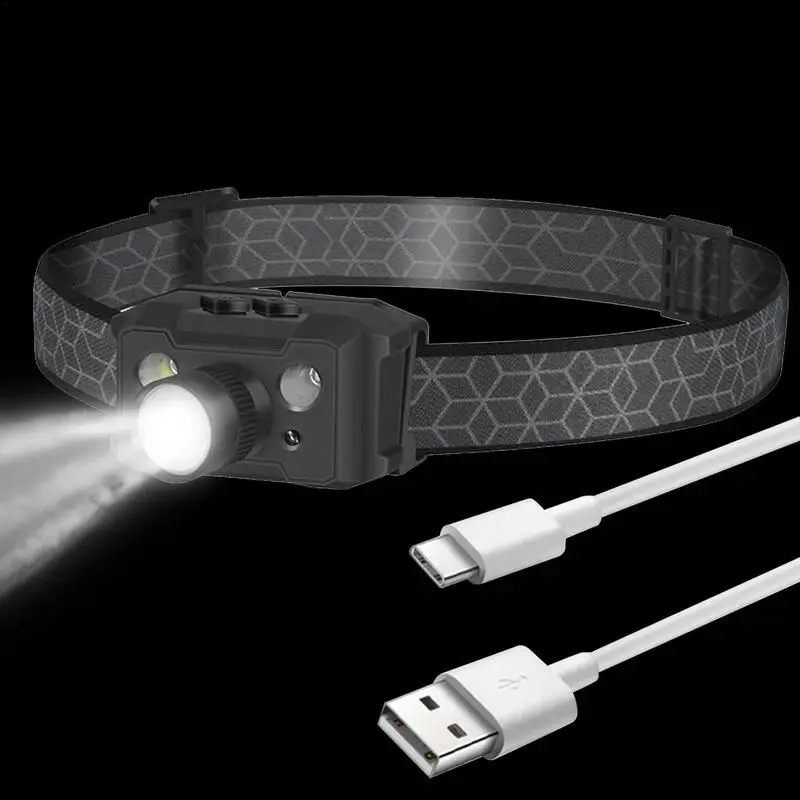 

Headlamp Flashlight Head Lamp Light Rechargeable High Lumens Bright Head Lamp For Running Outdoor Fishing Camping