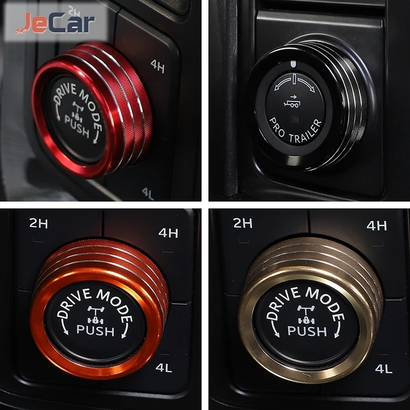 2022 Bronco Accessories 4 Door YJMOTOR Fit Air Conditioner Headlight Switch Knob 4WD Wheel Drive Trailer Gear Switch Knob Cover Ford Bronco 2021 2022 2023 Car Trim Accessories Alum 2025 Ford Bronco Badlands Accessories