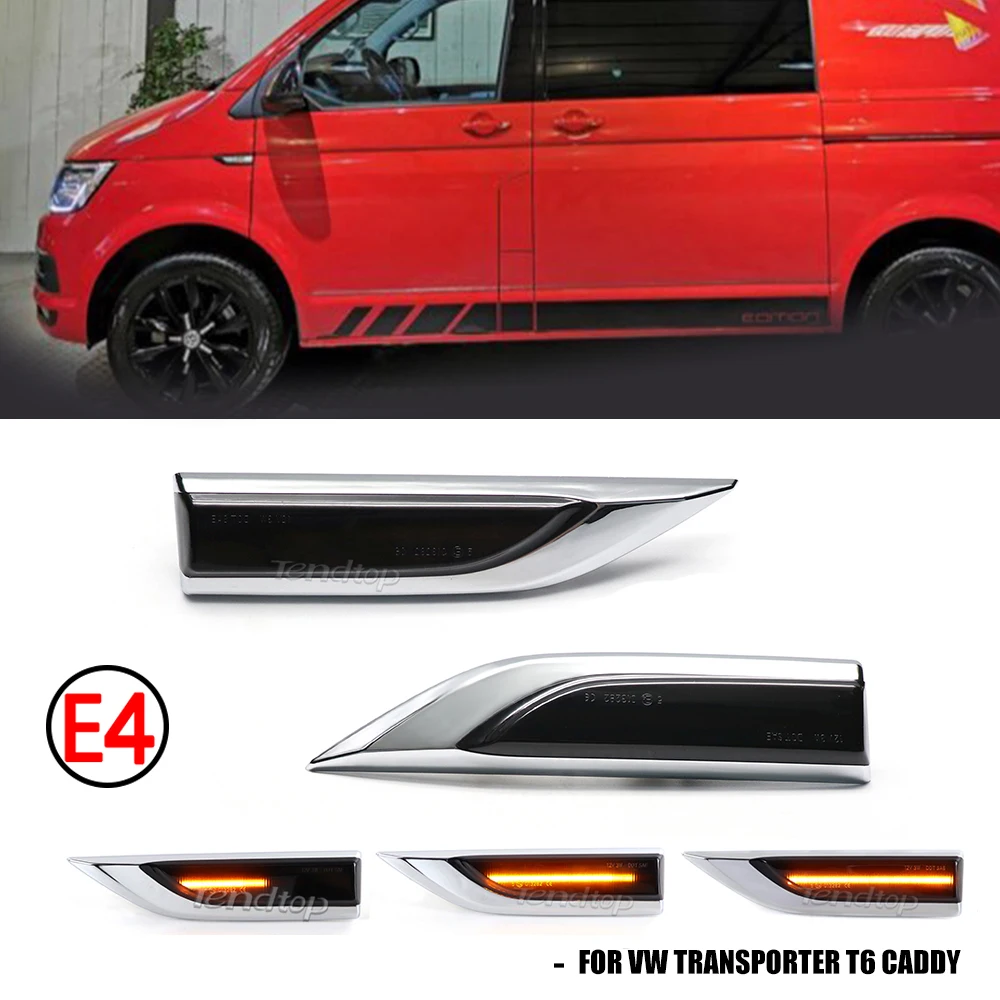 

2 шт. для Фольксваген транспортер T6 Multivan Caddy 2K 2015-2017, мигалка, динамический фонарь, сигнал поворота, фонарь для боковых габаритных огней, автомобильные оценки