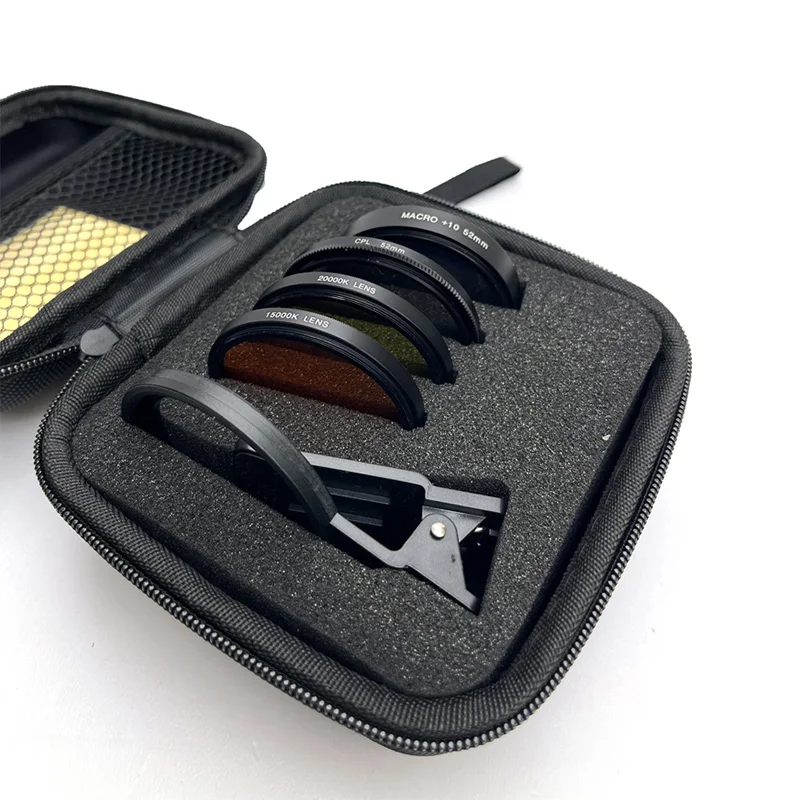 Aquarium Accessories 52mm 4 in 1 Set Lens Yellow Filter for Aquarium Photography