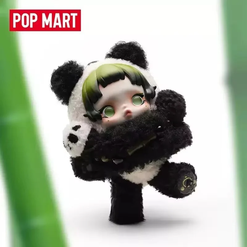 New POP MART 100% Genuine SKULLPANDA Bear Lazy Plush Toy Decoration SP Series Hanging Card Surprise Cute girl Birthday Gifts