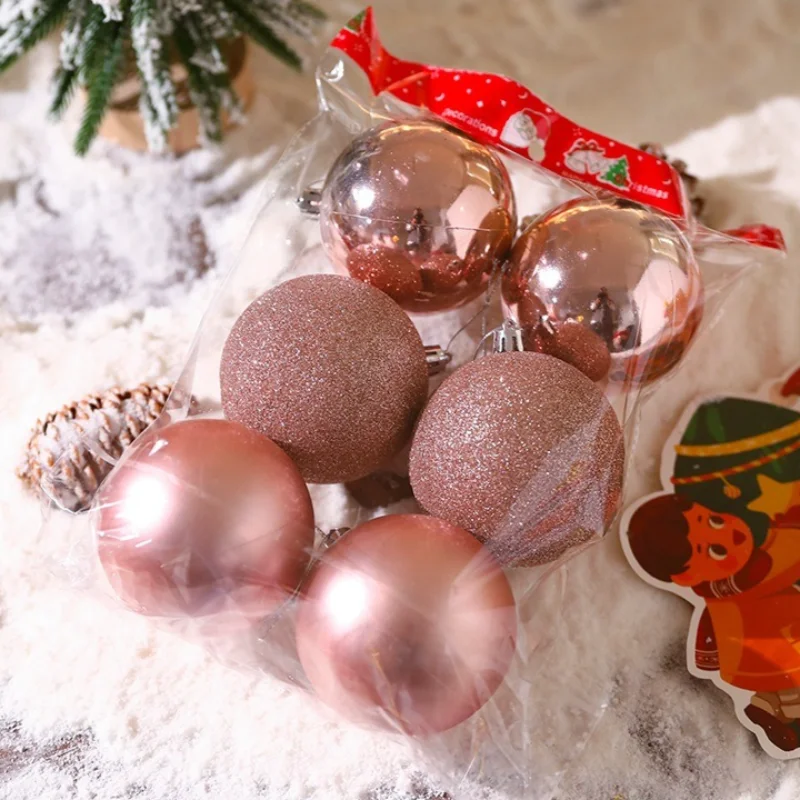 6pcs 6cm/8cm Christmas Tree Xmas Balls Decorations Baubles Party Wedding Ornament christmas decorations for home