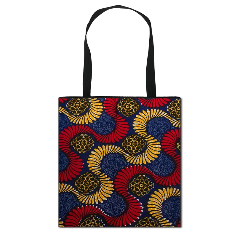 African Women Style Handbag Afro LadiesTraditional Printing Top-Handle Bags for Females Shopping Bag Girls Shoulder Tote Bag 